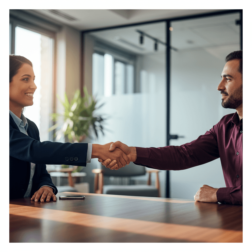 Direct business relationship handshake