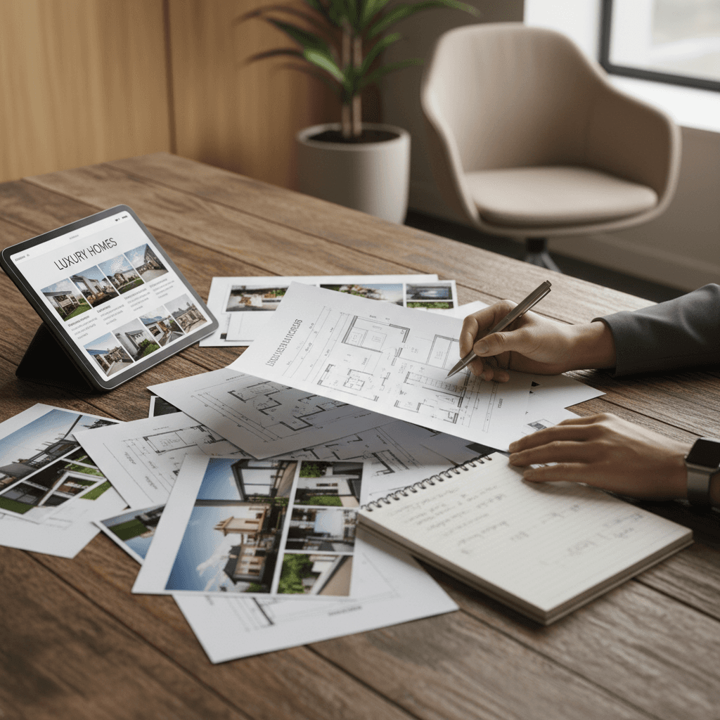 Real estate investor reviewing cash offer documents for a Tulsa home